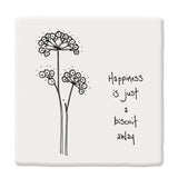 Floral Coaster - Happiness Is A Biscuit Away