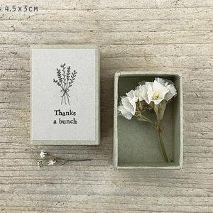 Dried Flower Matchbox - Thanks A Bunch