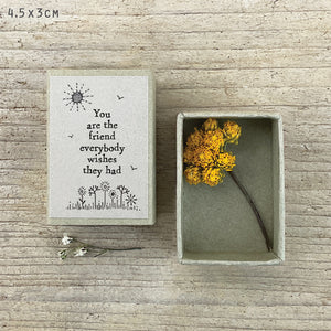 Dried Flower Matchbox - You Are The Friend