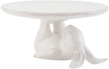 White Ceramic Hare Cake Stand