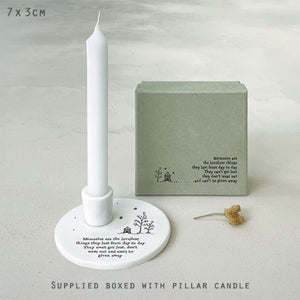 East of India Memories Are The Loveliest Things Candle Holder