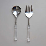 Set of Two Clear Handle Salad Servers From Biggie Best