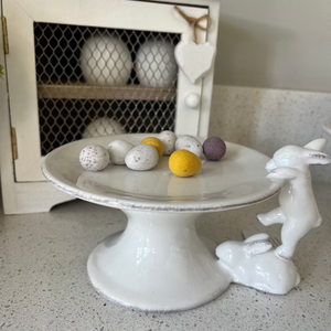 Two Bunny Small Cake Stand