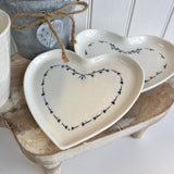 Set of Two Heart Plates Presented in a Gift Box  Handmade by East of India