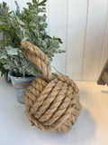 Nautical weighted rope ball door stop