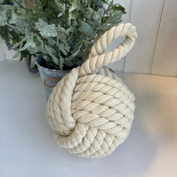 Nautical Weighted Rope Ball Doorstop