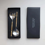 Set of Two Rattan Salad Servers from Biggie Best Presented In a Recyclable Gift Box