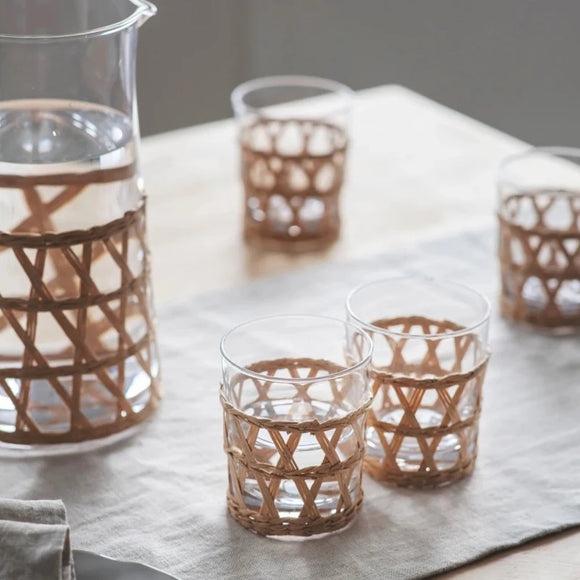 Set of Portmore Natural Glass Tumblers  From Garden Trading