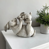 Hares Kissing Noses Ornament