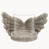 Stone Winged Candle Holder 