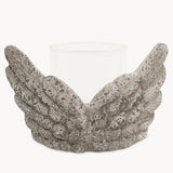 Stone Winged Candle Holder