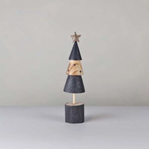 Starry Wooden Christmas Tree from Biggie Besti in Matt Black