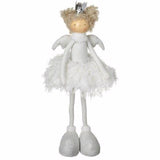 Gorgeous Christmas White Standing Angel Decoration With a Silver Crown