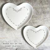 East of India Set of Two Heart Plates