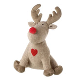 Christmas Red and Brown Reindeer Doorstop From Parlane