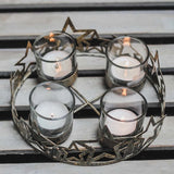 Christmas Metal Star Tealight Candle Holder from Biggie Best