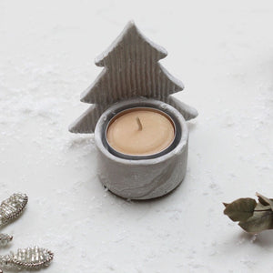 Set of Three Christmas Tree Tealight Candle Holders from Biggie Best