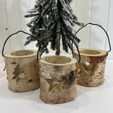 Christmas Rustic Wooden Candle Holders Star, Heart or Christmas Tree