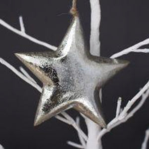 Gorgeous Solid Sparkly Silver Star Hanger