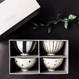 Set of Four Round Grey Bowls From Biggie Best