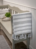 Recycled Stripe Cotton Throw