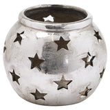 Large Silver Aspen Star Tealight Lantern