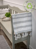 Recycled Stripe Cotton Throw