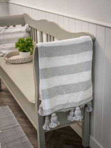 Recycled Stripe Cotton Throw