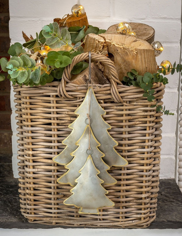 Choice of Three Galvanised Christmas Tree Hanging Decorations
